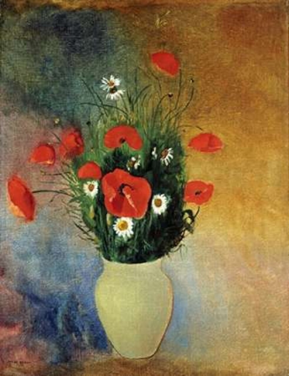 Poppies and Daisies Poster Print by Odilion Redon - Item # VARPDX265389